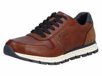 Sneaker RIEKER Gr. 47, braun (braun, kombiniert) Herren Schuhe Schnürhalbschuhe