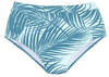 Highwaist-Bikini-Hose LASCANA ACTIVE "Coal" Gr. 32, N-Gr, blau (petrol, bedruckt)