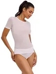 T-Shirt FALKE "FALKE T-Shirt", Damen, Gr. XS, wei&szlig; (wei&szlig; (2860)), Shirts T-Shirt