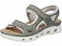 Sandale RIEKER "Outdoorsandale" Gr. 36, grün (schilf, creme) Damen Schuhe Sandalen