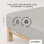 Schlafgut Spannbettlaken "CASUAL Bettlaken 100% gek&auml;mmte Bio-Baumwolle, 150 g/m&sup2;,