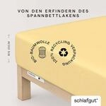 Schlafgut Spannbettlaken "CASUAL Bettlaken 100% gek&auml;mmte Bio-Baumwolle, 150 g/m&sup2;,