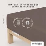 Schlafgut Spannbettlaken "CASUAL Bettlaken 100% gek&auml;mmte Bio-Baumwolle, 150 g/m&sup2;,