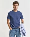 T-Shirt GANT "REG SHIELD SS T-SHIRT", Herren, Gr. M, blau (schwarz jeansblau