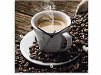 Artland Wanduhr "Heißer Kaffee - dampfender Kaffee"