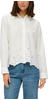 Langarmbluse S.OLIVER Gr. 34, weiß (white) Damen Blusen langarm mit Broderie