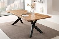 SalesFever Esstisch "Designertisch f&uuml;r Mahlzeiten" Massivholz ge&ouml;lt und zweifach