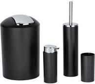 WENKO Badaccessoire-Set "Calvo" Seifenspender, Zahnputzbecher, WC-Garnitur &