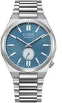 Automatikuhr CITIZEN "Tsuyosa", silber (silberfarben, blau), Armbanduhren, Damen,