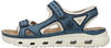 Sandale RIEKER "Outdoorsandale" Gr. 36, blau (blau, creme) Damen Schuhe Sandalen