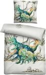 Biberna Kinderbettw&auml;sche "Dinos" 2 Stk. 135/200+80/80 cm, atmungsaktiv, 100%