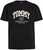 T-Shirt TOMMY JEANS "TJM REG ATHLETIC CLUB TEE" Gr. S, schwarz (black) Herren...