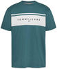 T-Shirt TOMMY JEANS "TJM REG LINEAR CUT & SEW TEE" Gr. S, blau (timeless teal)...