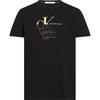 T-Shirt CALVIN KLEIN JEANS "MONOGRAM ECHO GRAPHIC TEE" Gr. S, schwarz (ck black)