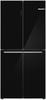 E (A bis G) BOSCH Multi Door "KMC85LBEA" Kühlschränke silberfarben (schwarz)