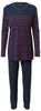 Pyjama SCHIESSER "selected premium inspiration" Gr. 36, bunt (navy, dunkelrot,