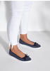 Sneaker Ballerinas LASCANA Gr. 36, blau (blau, weiß, gepunktet) Damen Schuhe...
