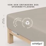 Schlafgut Spannbettlaken "PREMIUM Mako-Zwirn-Jersey, 220 g/m&sup2;, 95% Bio-Baumwolle, 5%