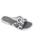 Badepantolette FASHY, Damen, Gr. 36, grau (wei&szlig;, bedruckt), Schuhe
