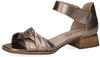 Sandalette CAPRICE Gr. 39, grau (taupe metall) Damen Schuhe Sandaletten Sommerschuh,