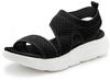 Sandale LASCANA Gr. 36, schwarz Damen Schuhe Strandschuhe Sandalette, Sommerschuh aus