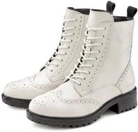 LASCANA Schn&uuml;rboots Schn&uuml;rstiefelette, Ankle Boots, Leder, Schn&uuml;ren &
