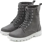 Stiefelette LASCANA, Damen, Gr. 38, grau, Obermaterial: 100% Textilmaterial.