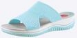 Pantolette JANA, Damen, Gr. 37, blau (eisblau), Textil, Schuhe Pantolette