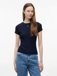 Tommy Jeans Kurzarmshirt "TJW ESSENTIAL RIB SHORT SLEEVE EXT" Baumwollmischung...