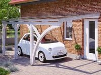 Skanholz Anlehncarport "Eifel" Leimholz 276 cm wei&szlig;