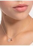 Kette mit Anh&auml;nger THOMAS SABO "Stern & Mond" Gr. 45, silberfarben,...