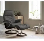 Relaxsessel STRESSLESS "Sunrise", grau (rock paloma), B:83cm H:105cm T:74cm, Leder