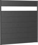 Biohort Sichtschutzelement 7 Metall-Paneele, 1 Acrylglas-Paneel und 2 Schienen, LxH: