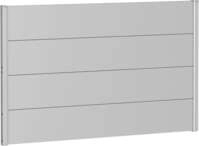Biohort Sichtschutzelement 4 Metall-Paneele und 2 F&uuml;hrungsschienen, LxH: 145x91 cm