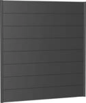 Biohort Sichtschutzelement 2 F&uuml;hrungsschienen mit 8 Metall-Paneelen, LxH: 180x182 cm
