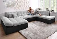 DOMO collection Wohnlandschaft "MORIC 353x216x80 cm, mit viel Platz, U-Form,...
