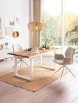 SalesFever Baumkantentisch "Tisch mit Baumkante im Natur-Look" Metall triff Akazie
