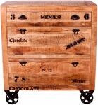 SIT Schuhschrank "RUSTIC aus Mangoholz mit Rollen & 2 Klappen" Platz f&uuml;r ca. 12 Paar