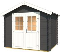 Gartenhaus WEKA "209 Gr.1,5", grau (graphitgrau), ohne Fu&szlig;boden, ohne