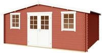 LASITA MAJA Gartenhaus "Wels 5" Blockbohlenhaus 28mm, Fundamentmass 5100x4000,