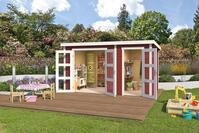 LASITA MAJA Gartenhaus "Zambezi XL" Blockbohlenhaus 28mm 2-Raum