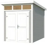 Gartenhaus NORDIC HOLZ "Kibo 2", grau (lichtgrau), ohne Fu&szlig;boden, ohne