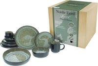 CreaTable Kombiservice "Nordic Fjord" je 2 Speiseteller, Suppenteller, Dessertteller,