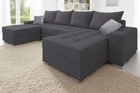 COLLECTION AB Wohnlandschaft "Josy XL U-Form, Breite: 313 cm" Bettfunktion,