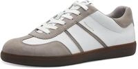 Plateausneaker TAMARIS, Damen, Gr. 36, wei&szlig; (sanftes wei&szlig; kombi), Leder,