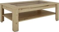 byLIVING Couchtisch "RALPH" Tischplatte mit Glaseinlage, Stauraum, 1 Schubkasten,
