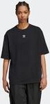 T-Shirt ADIDAS ORIGINALS "ESS BOYFR TEE", Damen, Gr. L, schwarz, Obermaterial: 100%