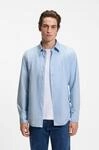 BOSS ORANGE Langarmhemd "Relegant Regular Fit" Baumwolle mit BOSS Stickerei und