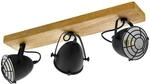 EGLO Deckenspot "GATEBECK Strahler, Stahl und Holz, E14, IP20, Wohnzimmerlampe,