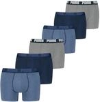 Boxershorts PUMA "PUMA MEN EVERYDAY BOXER", Herren, Gr. S, blau (denim combo), Single